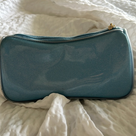 Christian Dior Parfums make up bag in canvas and plastic coated denim - Picture 5 of 8